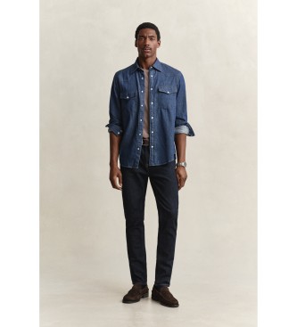 Gant Jeans Slim Fit Lavaggio Blu Scuro
