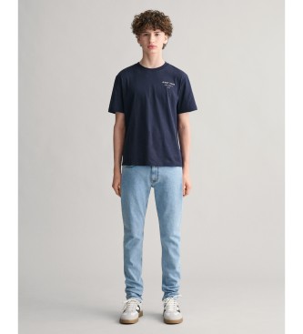 Gant Jeansy Slim Fit Teen Boys niebieskie