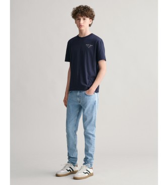 Gant Jeansy Slim Fit Teen Boys niebieskie