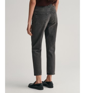 Gant Straight Leg Ankle Jeans schwarz