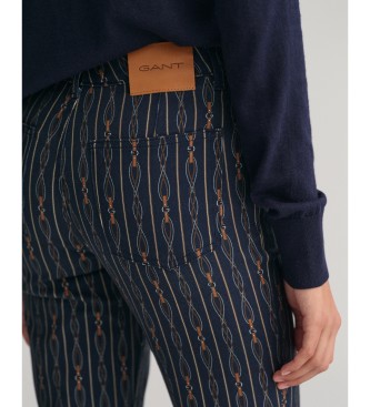 Gant Rope Striped navy ankle jeans