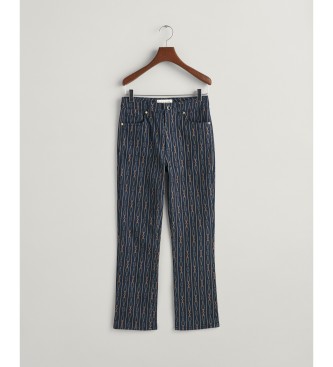 Gant Rope randiga marinbl jeans med fotled