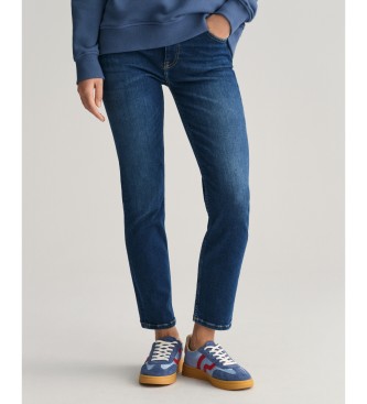 Gant Marinbl jeans med smal passform och fotled