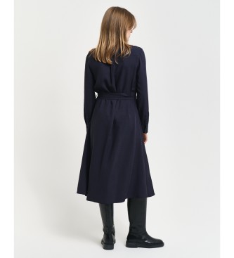 Gant Navy Shirt Dress With Pocket