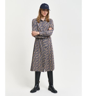 Gant Multicoloured Cashmere Printed Shirt Dress