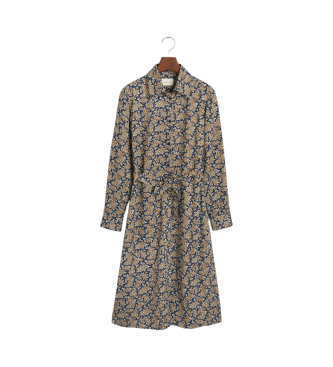 Gant Multicoloured Cashmere Printed Shirt Dress