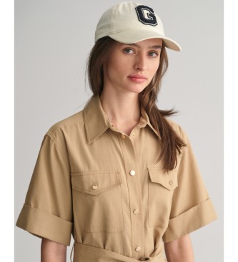 Gant Kortrmet skjortekjole Utility beige