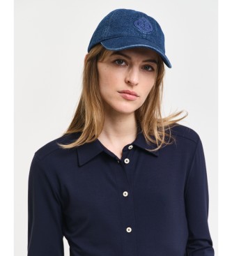 Gant Navy Knitted Shirt Dress