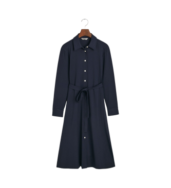 Gant Navy Knitted Shirt Dress