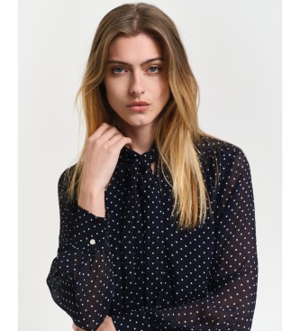 Gant Abito Con Fiocco E Stampa A Pois Blu Navy