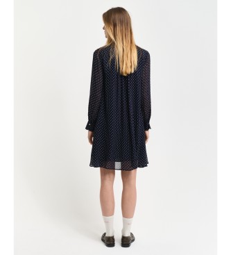 Gant Navy Polka Dot Bedrukte Stropdasjurk