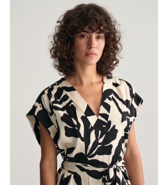 Gant Palm Print Kleid schwarz