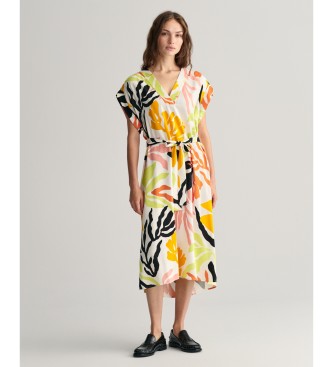 Gant Mehrfarbiges Kleid mit Palmenmuster