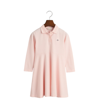Gant Pique-kjole med pink flse