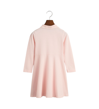 Gant Pique-kjole med pink flse