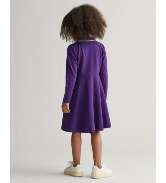 Gant Robe  volants en piqu lilas