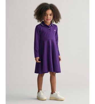 Gant Lilac pique dress with flounce