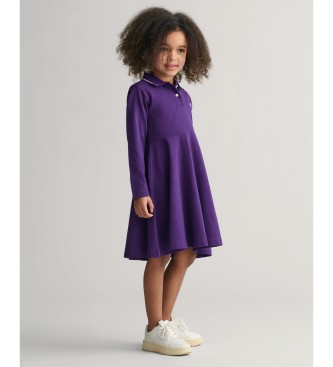 Gant Lilac pique dress with flounce