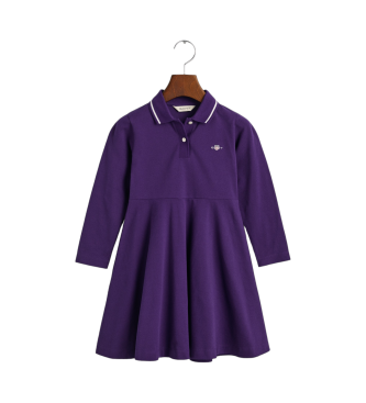 Gant Lilac pique dress with flounce