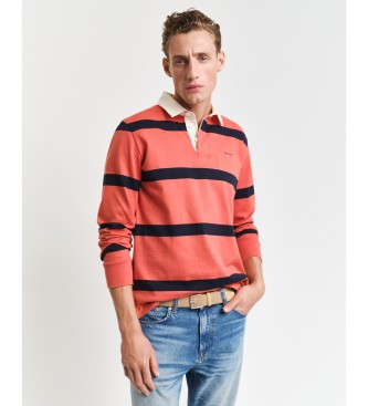 Gant Rotes garngefrbtes gestreiftes Rugger-Poloshirt  