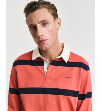 Gant Rotes garngefrbtes gestreiftes Rugger-Poloshirt  