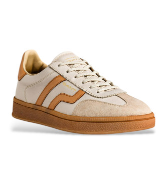 Gant Zapatillas Cuzima de piel y ante beige