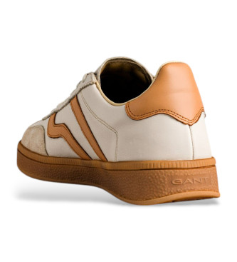 Gant Beige leather and suede Cuzima trainers