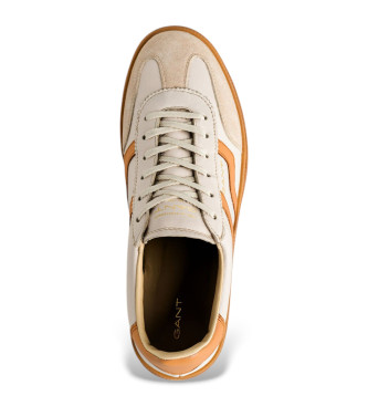 Gant Beige leer en sude Cuzima sportschoenen