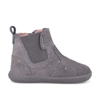 Garvalin Leather Ankle Boots 241303 grey