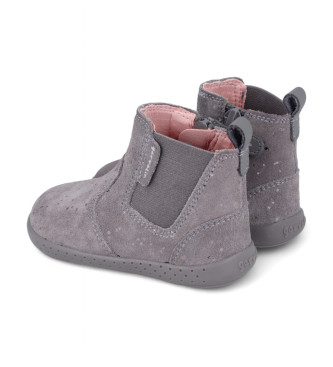 Garvalin Leather Ankle Boots 241303 grey