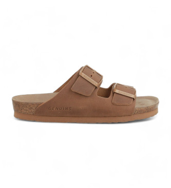 Genuins Hawaii Oiled brown leather sandals