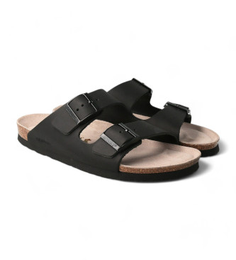Genuins Leren sandalen Hawaii Geolied zwart