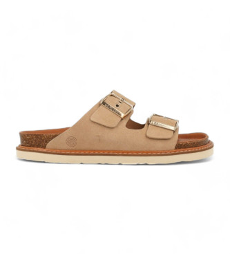 Genuins Brown Honolulu Guiza leather sandals