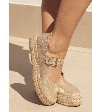 Genuins Marza sandaler i bronsfrgat lder