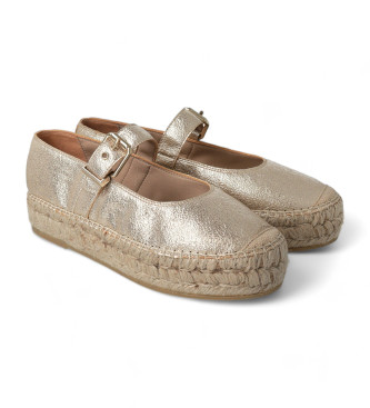 Genuins Marza sandaler i bronsfrgat lder
