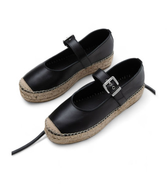 Genuins Marza black leather sandals