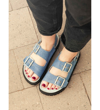 Genuins Felina Vegan Denim Blue Sandals