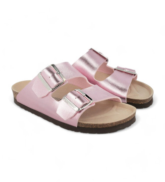Genuins Honolulu roze metallic sandalen