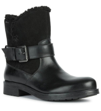 GEOX Leather ankle boots D Rawelle B Abx black
