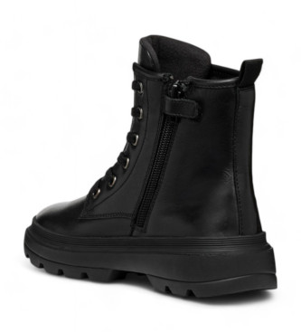 GEOX Bottines en cuir Kiddartah noir