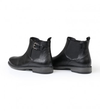 GEOX Terence black leather ankle boots     