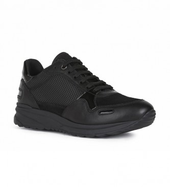 GEOX Airell black leather sneakers