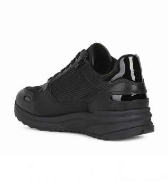 GEOX Airell black leather sneakers