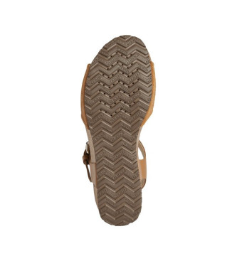 GEOX Diantha brune sandaler i lder 