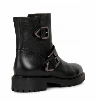 GEOX Leather ankle boots D Hoara black