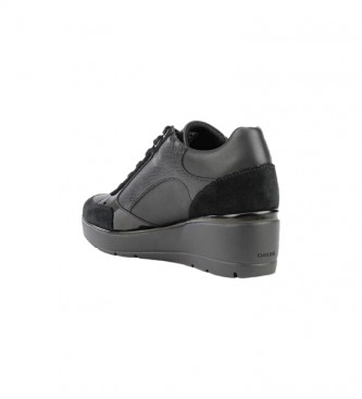 Zapatillas de piel Ilde negro - Altura cuña 6cm - - Tienda Esdemarca calzado, moda y complementos - zapatos de y zapatillas de