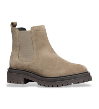 GEOX Bottines en cuir D Iridea taupe