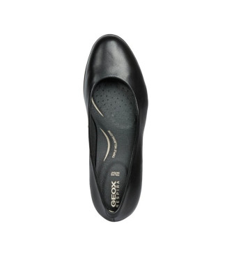 GEOX D New Annya czarne skórzane buty - Wysokość obcasa 5cm