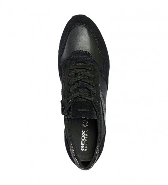 GEOX Tabelya black leather sneakers      