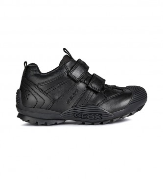 GEOX Jr Savage black leather shoes